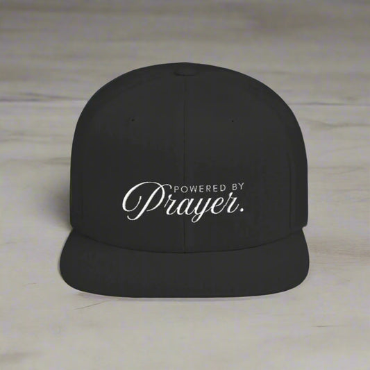 Powered By Prayer - Snapback Cap - Stylish Flat Bill Snapback