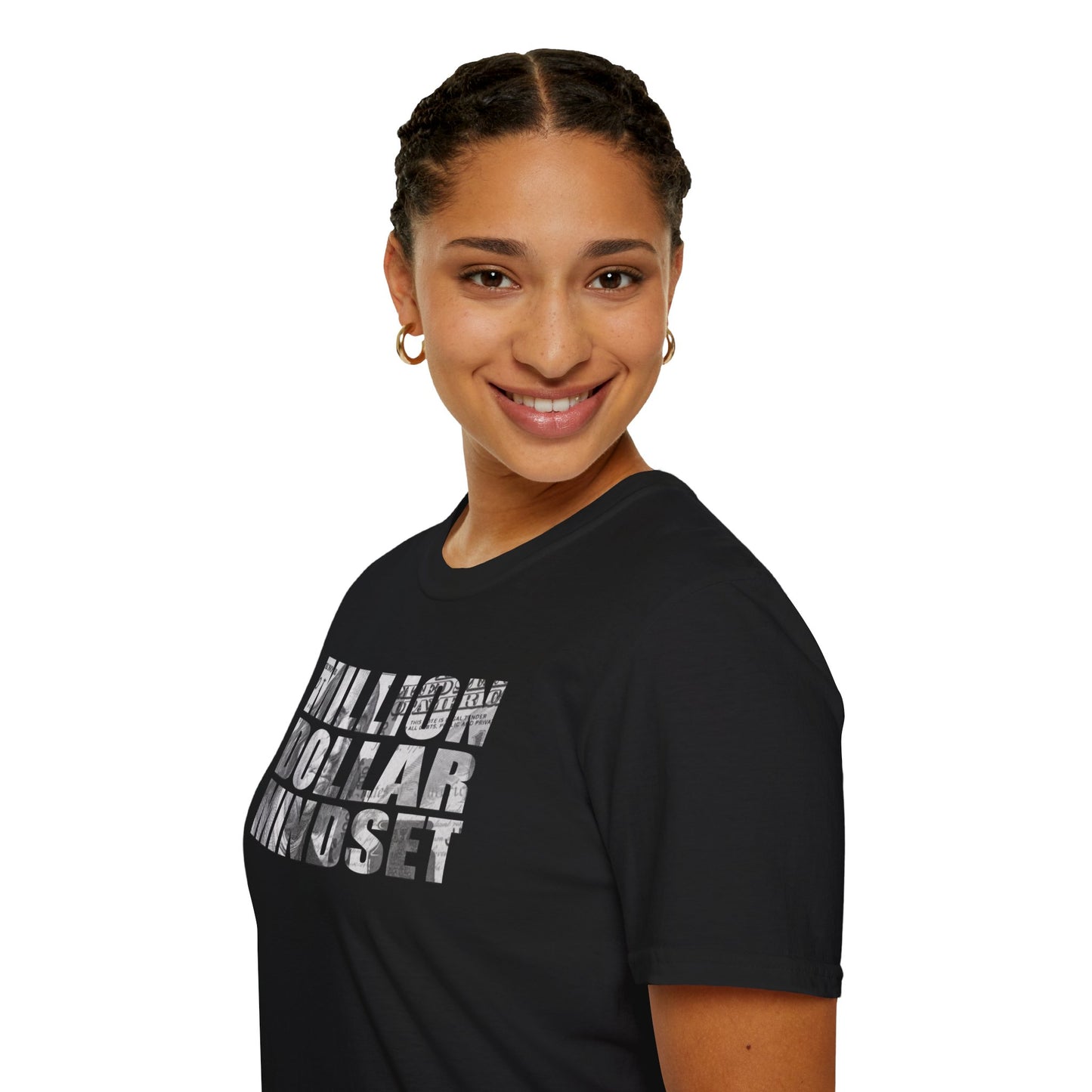 Million Dollar Mindset Unisex Softstyle T-Shirt - Motivational Apparel for Success Seekers